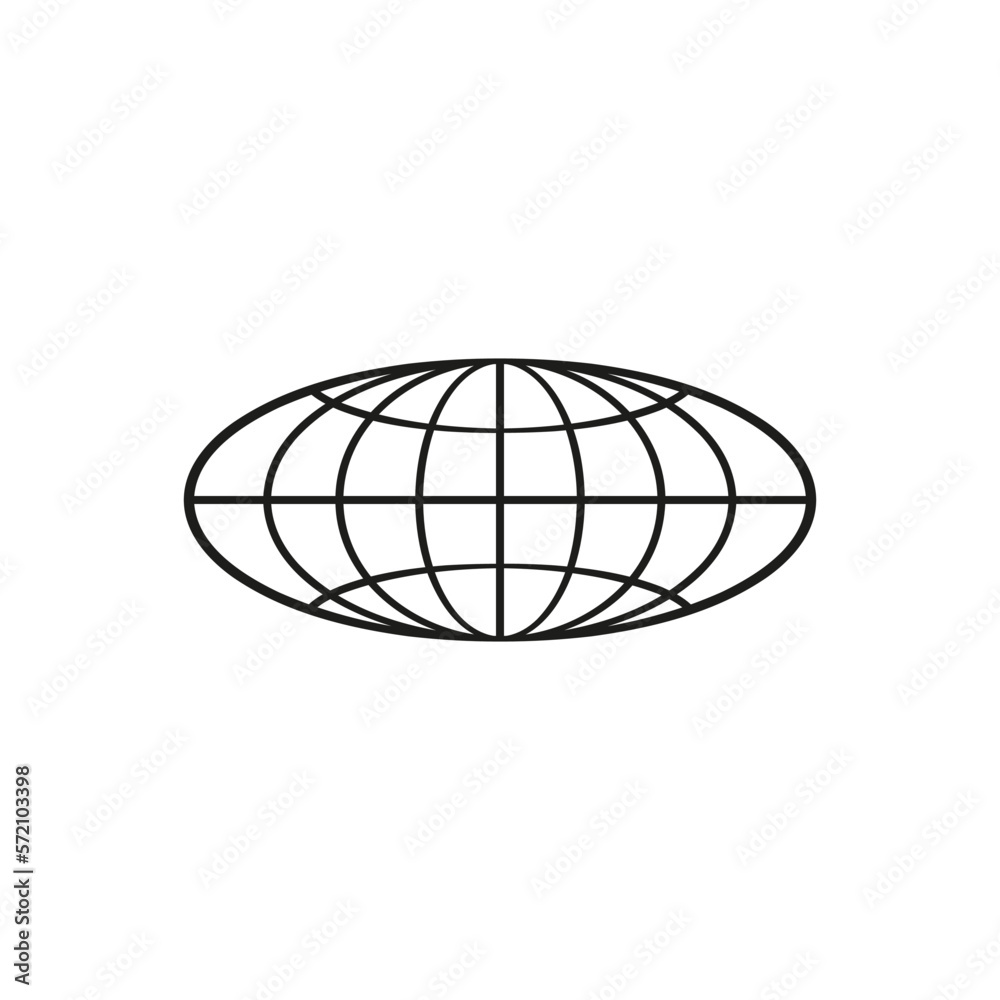 Globe Worldwide: Vector Globe for Graphic Design Projects Stock Vector