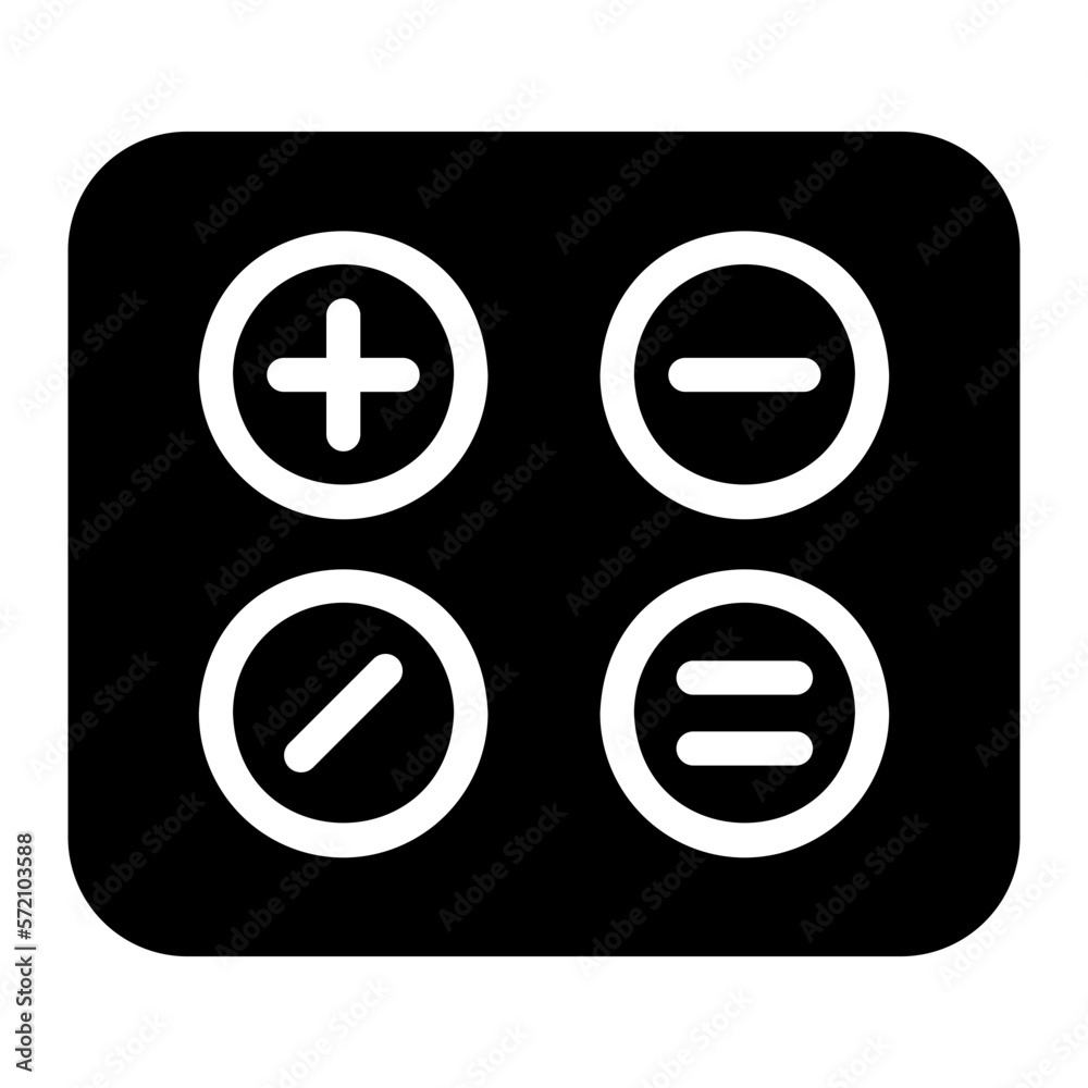 calculator glyph icon calculator glyph icon