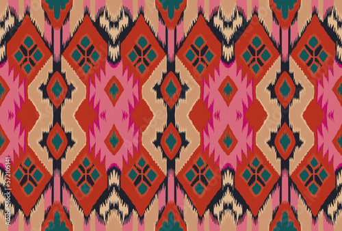 Seamless pattern of african american tribal or indian ethnic fabric pattern. Including knitted rugs and printed matter. vector illustration
