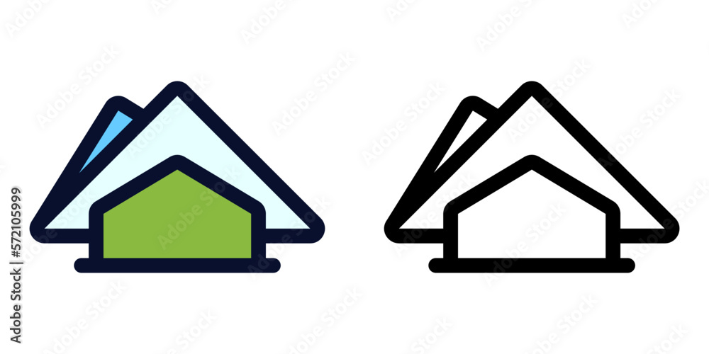 Paper Napkin. Color and Line Icons Paper Napkin. Color and Line Icons