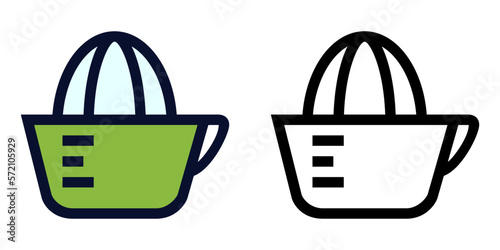 Juice Squeezer. Color and Line Icons