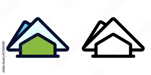 Paper Napkin. Color and Line Icons