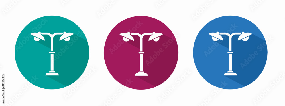 Icon for street light pole vector illustration in flat. Icon for street light pole vector illustration in flat.