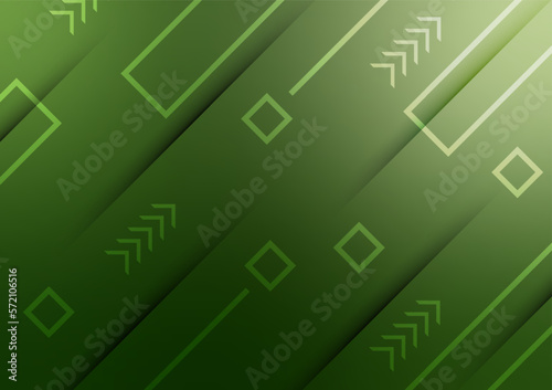 Geometric green gradient arrow modern background