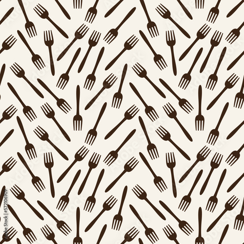 Seamless spoon and cutlery patterns for backgrounds, packaging, textures, fabric patterns, wallpapers, wall decorations for restaurants, cafes and other places to eat 