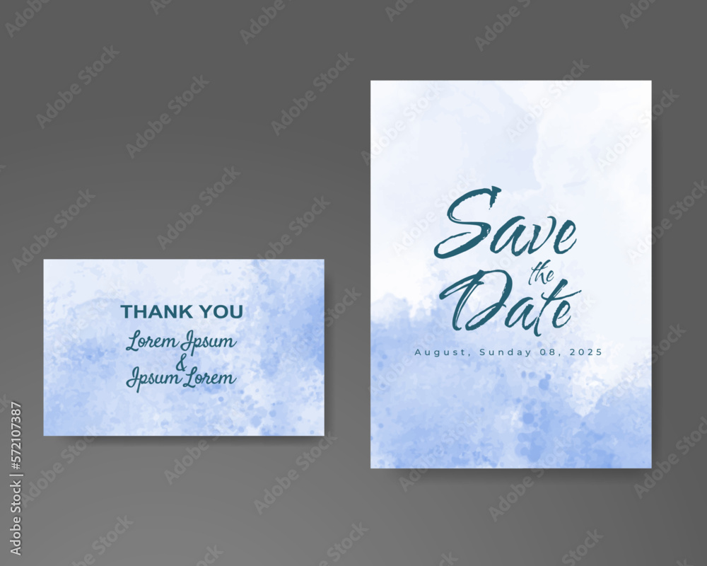 Wedding invitation with abstract watercolor background Wedding invitation with abstract watercolor background