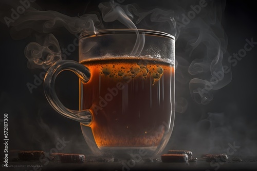 hot tea drink created using AI Generative Technology