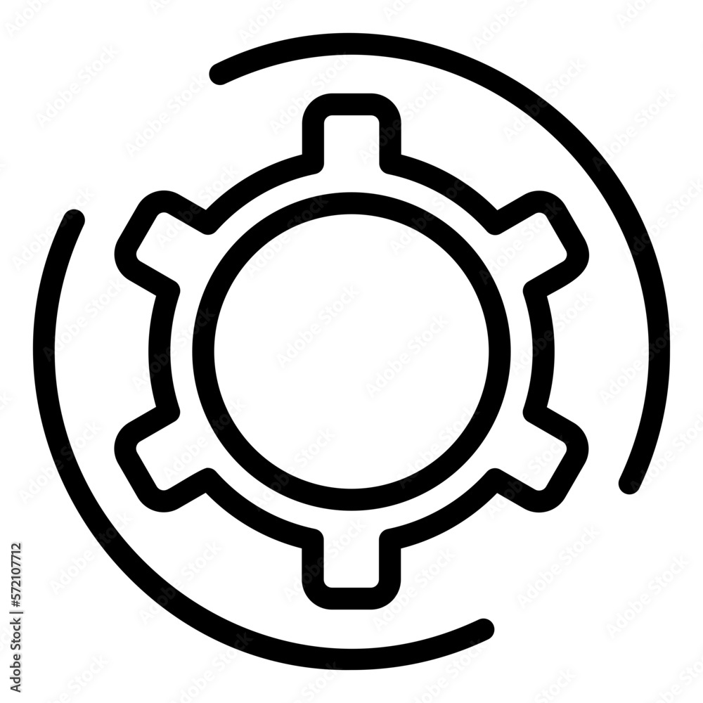 gear line icon