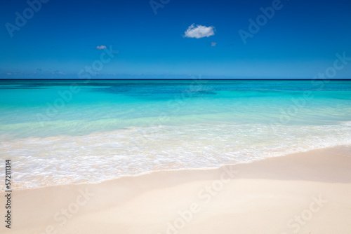 Tropical beach in caribbean sea, idyllic Saona island, Dominican Republic © Aide