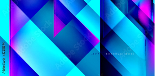 Dynamic triangle design with fluid gradient colors abstract background