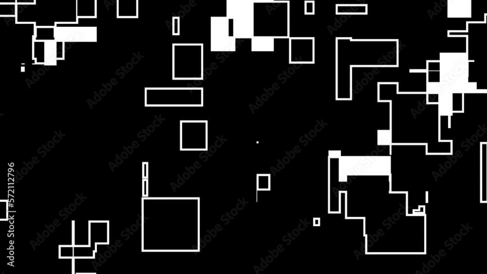 VJ グリッチ ノイズ シンプル 白黒 透過背景 [ループ対応] [別Verあり]
