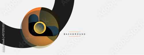 Circle and round shapes abstract background. Vector illustration for wallpaper banner background or landing page