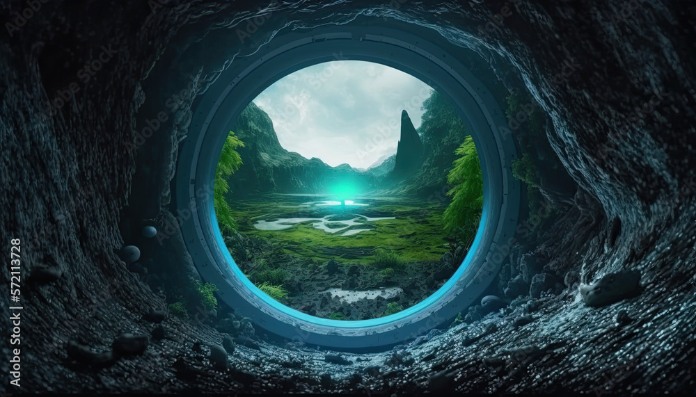 Illustration of a fantasy portal. Illustration of a fantasy portal.