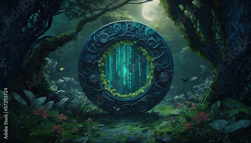 Illustration of a fantasy portal. photo
