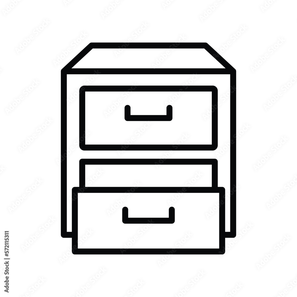 drawer icon vector design template in white background drawer icon vector design template in white background