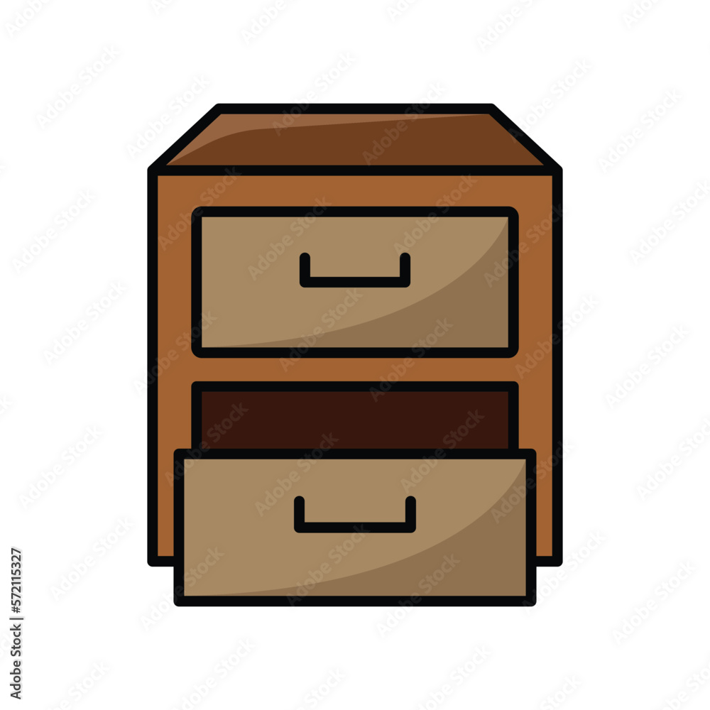 drawer icon vector design template in white background drawer icon vector design template in white background
