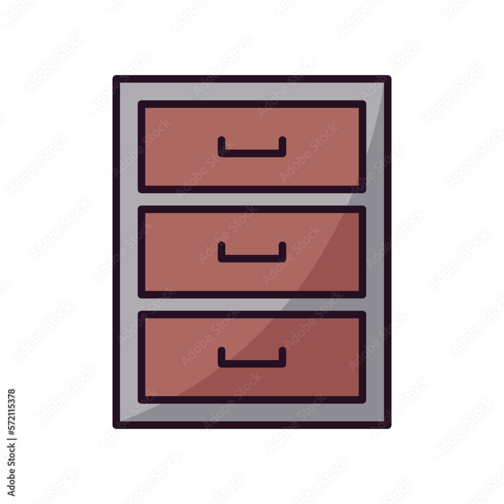 drawer icon vector design template in white background drawer icon vector design template in white background