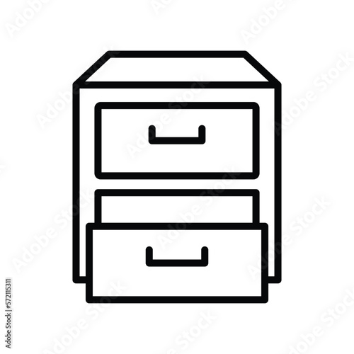 drawer icon vector design template in white background