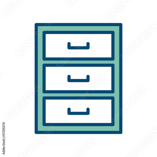 drawer icon vector design template in white background