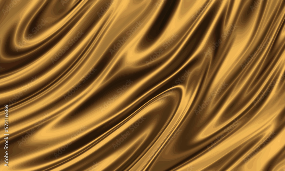 Liquid gold texture background design with smooth waves. Stock Vector Adobe Stock