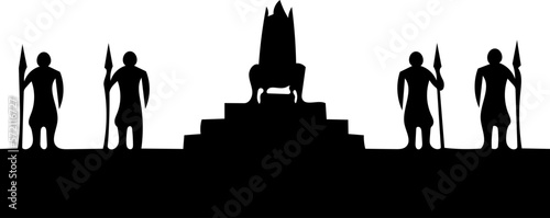 Silhouette of throne 
