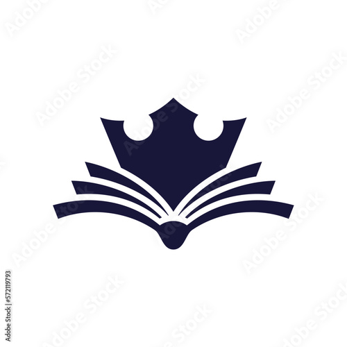 king book vector icon. book and crown vector.