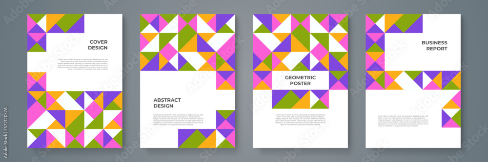Business presentation vector A4 vertical orientation front page mock up set. Corporate report cover abstract geometric illustration design layout bundle. Company identity brochure template collection. Business presentation vector A4 vertical orientation front page mock up set. Corporate report cover abstract geometric illustration design layout bundle. Company identity brochure template collection.