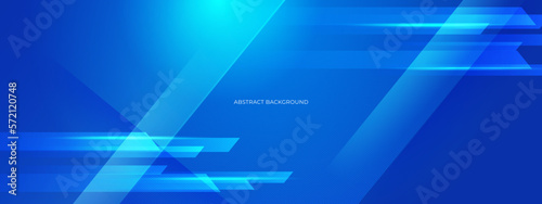 Blue paper waves abstract banner design. Elegant wavy vector background