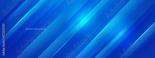 Blue waves abstract banner design. Elegant wavy vector background