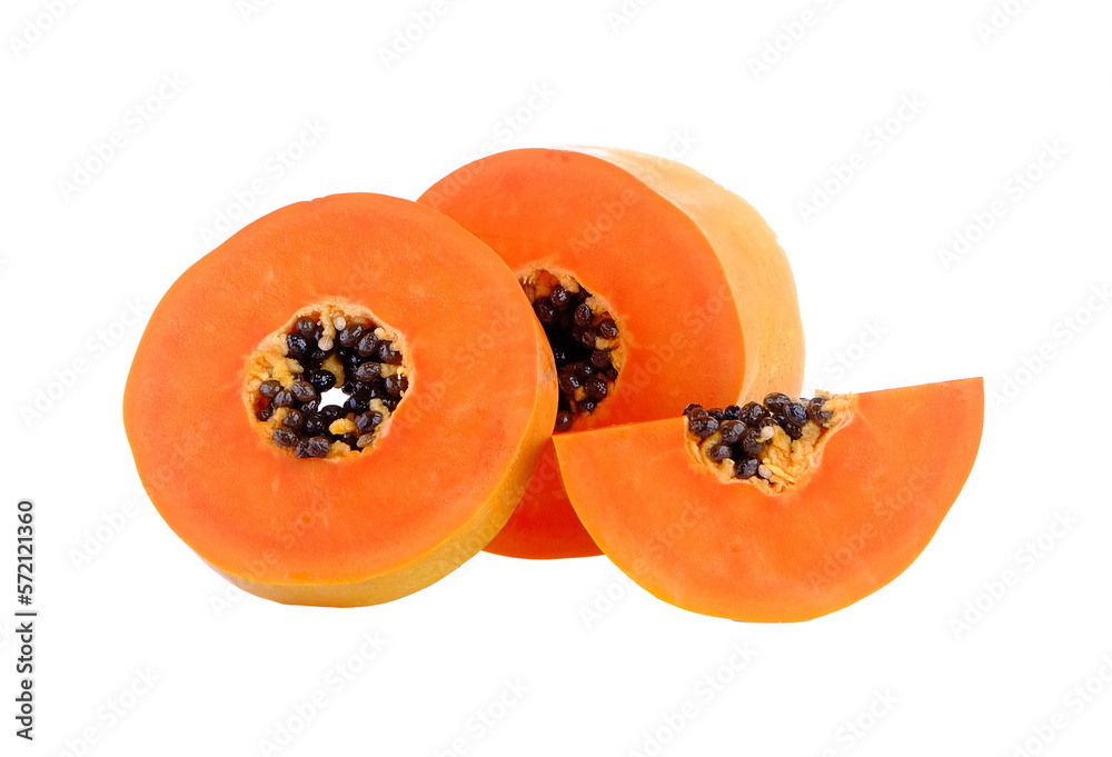 papaya slice on transparent png papaya slice on transparent png