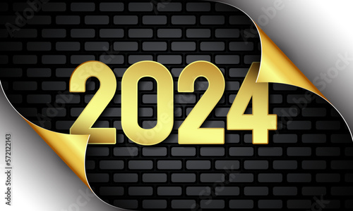 2024 Happy New Year Background Design.