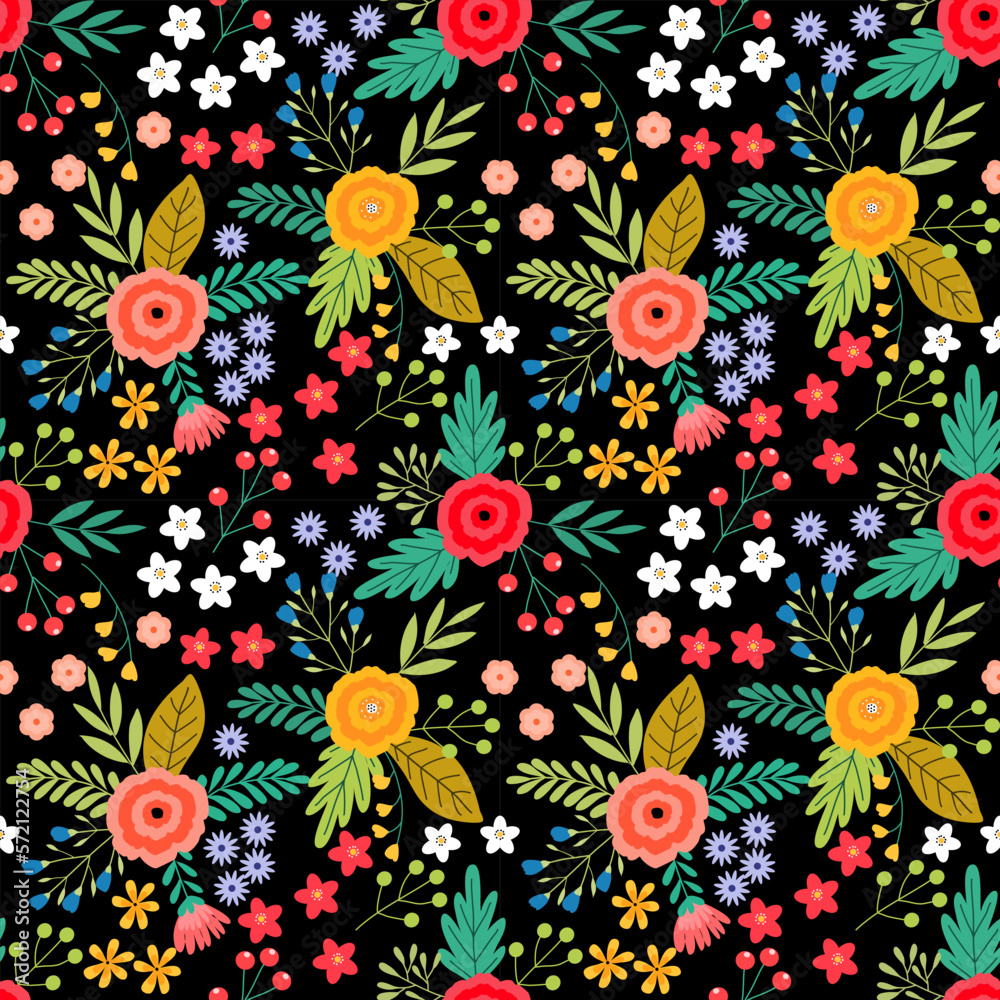Fototapeta premium seamless floral pattern