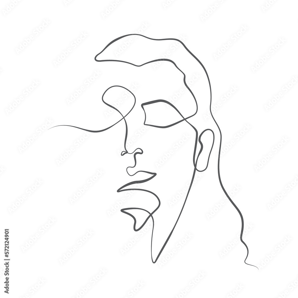 woman face boho shape continuous line drawing decorative art for decoration, website, web, mobile app, printing, banner, logo, poster design, etc. woman face boho shape continuous line drawing decorative art for decoration, website, web, mobile app, printing, banner, logo, poster design, etc.