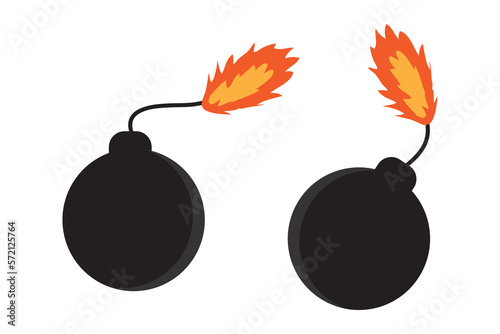 Vector icon bomb, sticker bomb, pattern bomb, vector illustration.