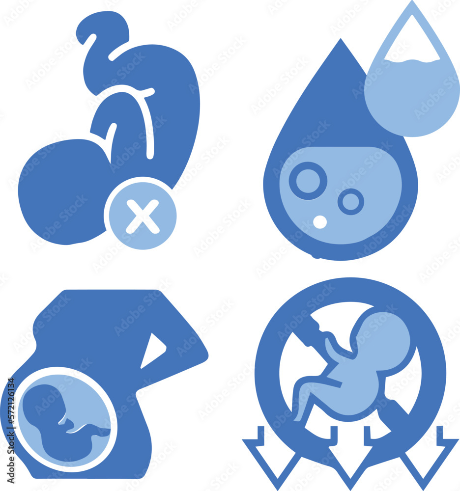 Set of Pregnancy Flat Icon