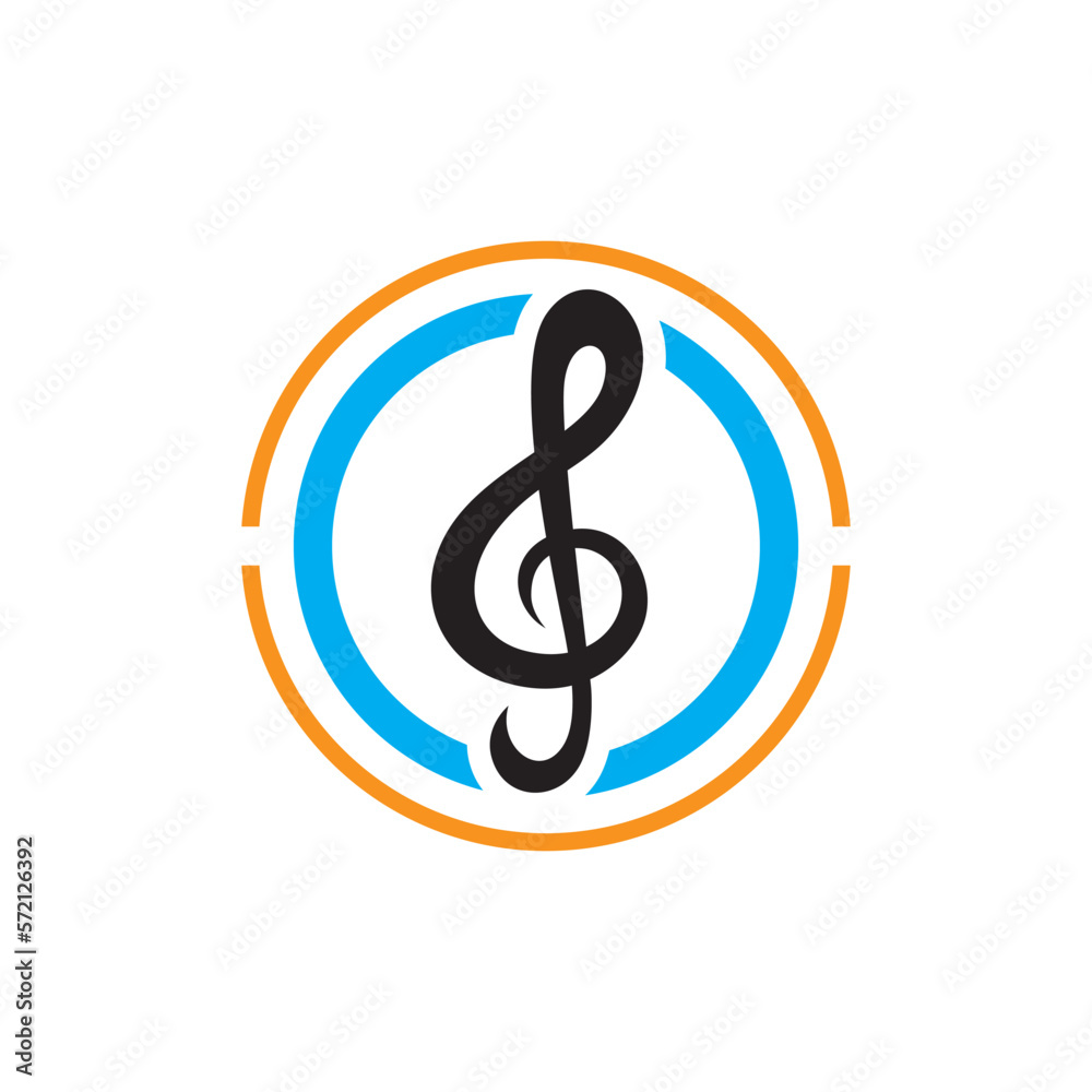 Naklejka premium Music logo images
