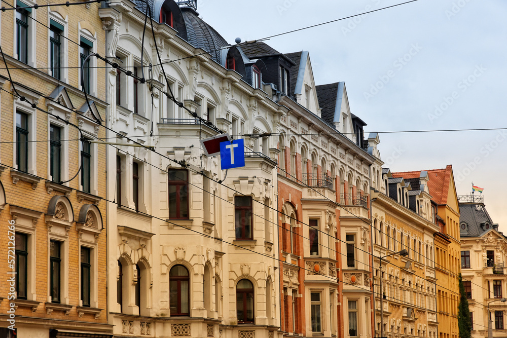 Obraz premium Low angle view of historical building in Leipzig