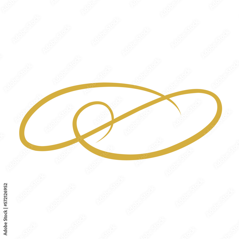 Naklejka premium Vintage Swirl Gold Decoration 