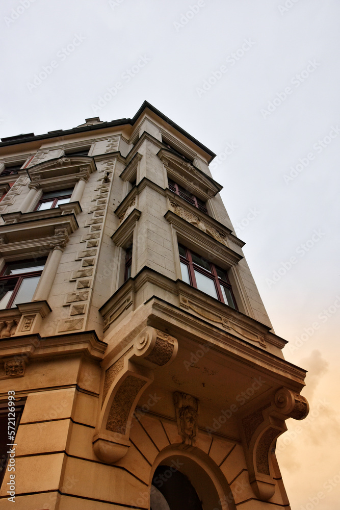 Low angle view of historical building in Leipzig Low angle view of historical building in Leipzig