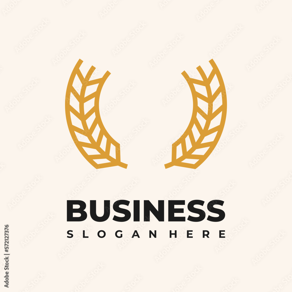 Luxury Grain wheat logo concept, Agriculture wheat Logo Template vector icon