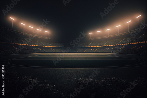 Tela football field or soccer field at night, image ai midjourney generated