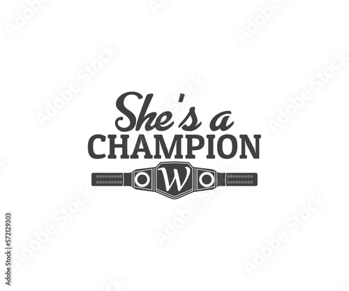 Championship Belt typography  Championship EPS  Champion SVG  She s a champion 