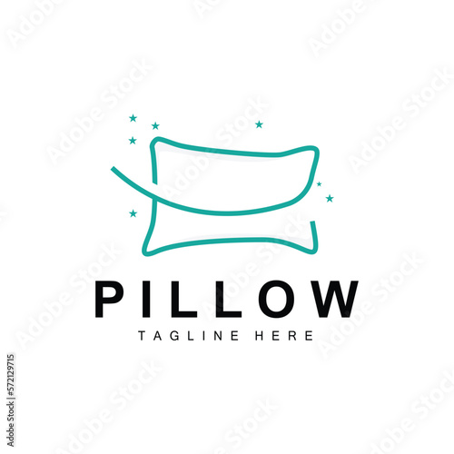 Pillow Logo, Bed and Sleep Design, Vector Illustration of Dream Icon