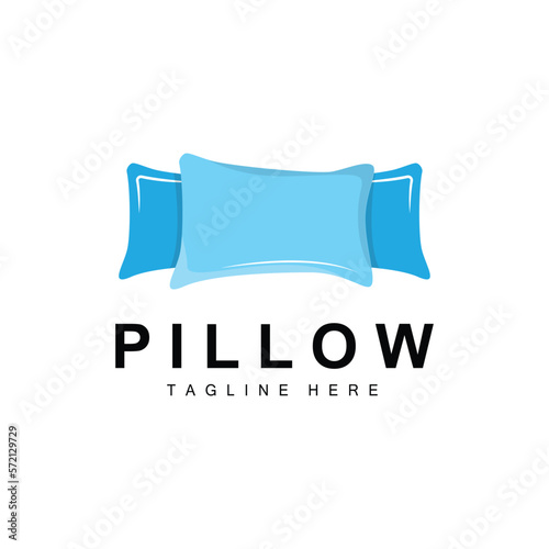 Pillow Logo, Bed and Sleep Design, Vector Illustration of Dream Icon