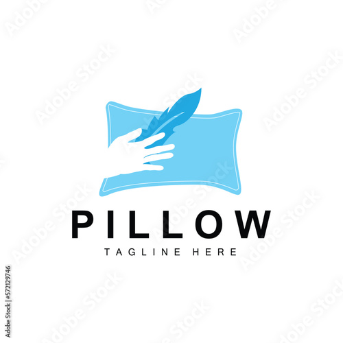 Pillow Logo, Bed and Sleep Design, Vector Illustration of Dream Icon