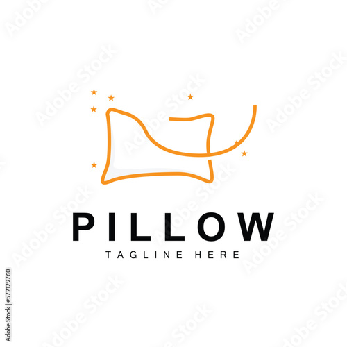 Pillow Logo, Bed and Sleep Design, Vector Illustration of Dream Icon