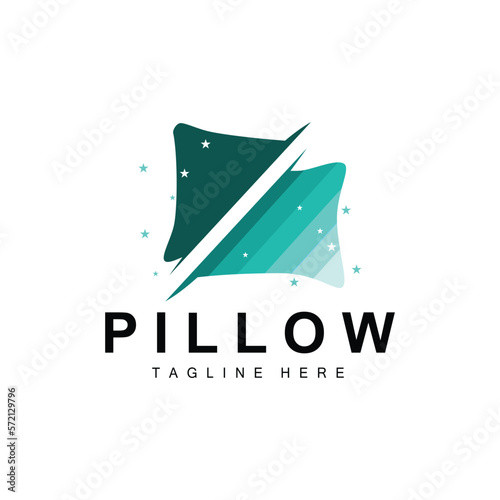 Pillow Logo, Bed and Sleep Design, Vector Illustration of Dream Icon