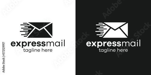 logo design express fast send email massage icon illustration