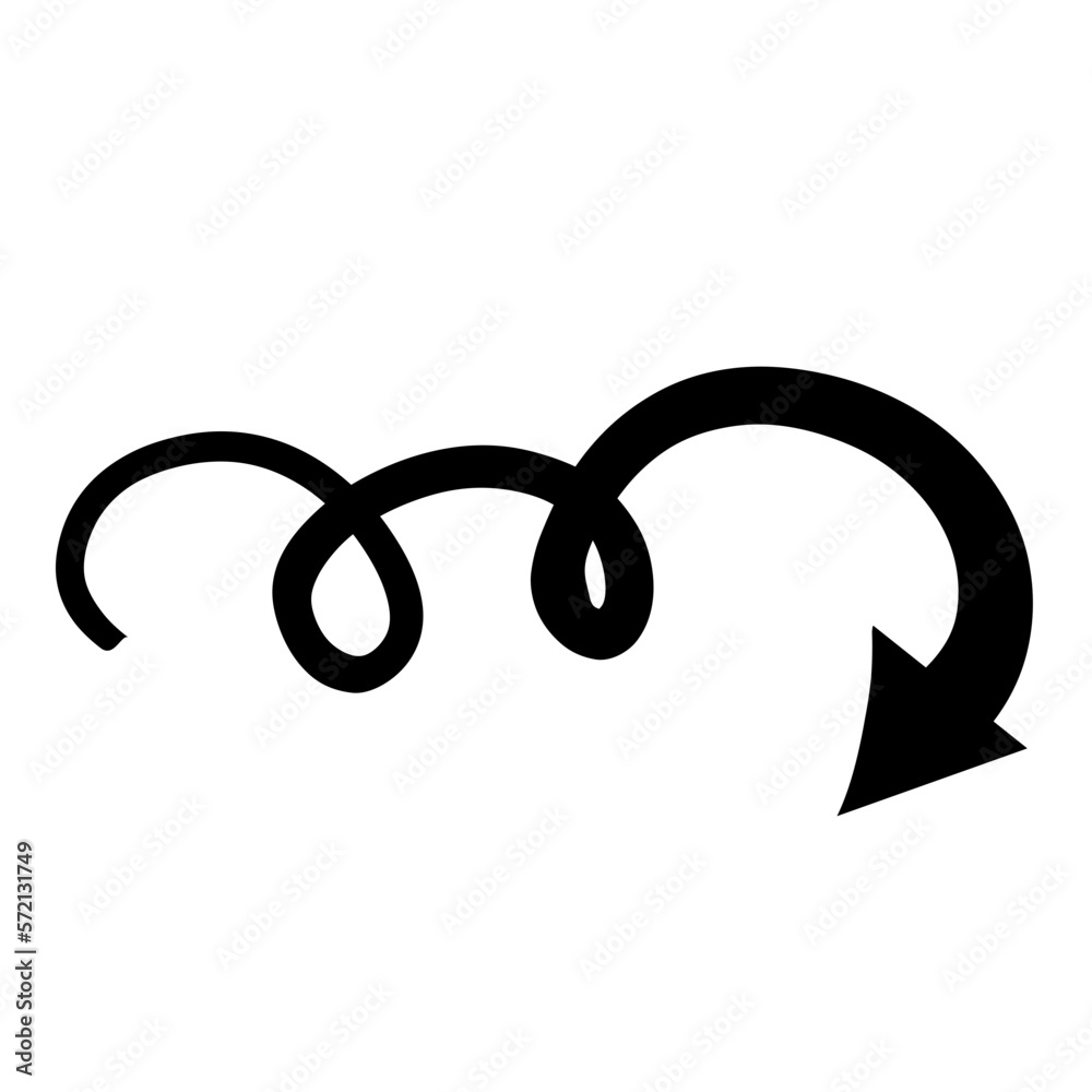 Swirly Arrow Illustration Swirly Arrow Illustration