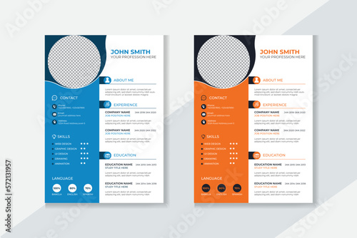 Professional CV resume template design